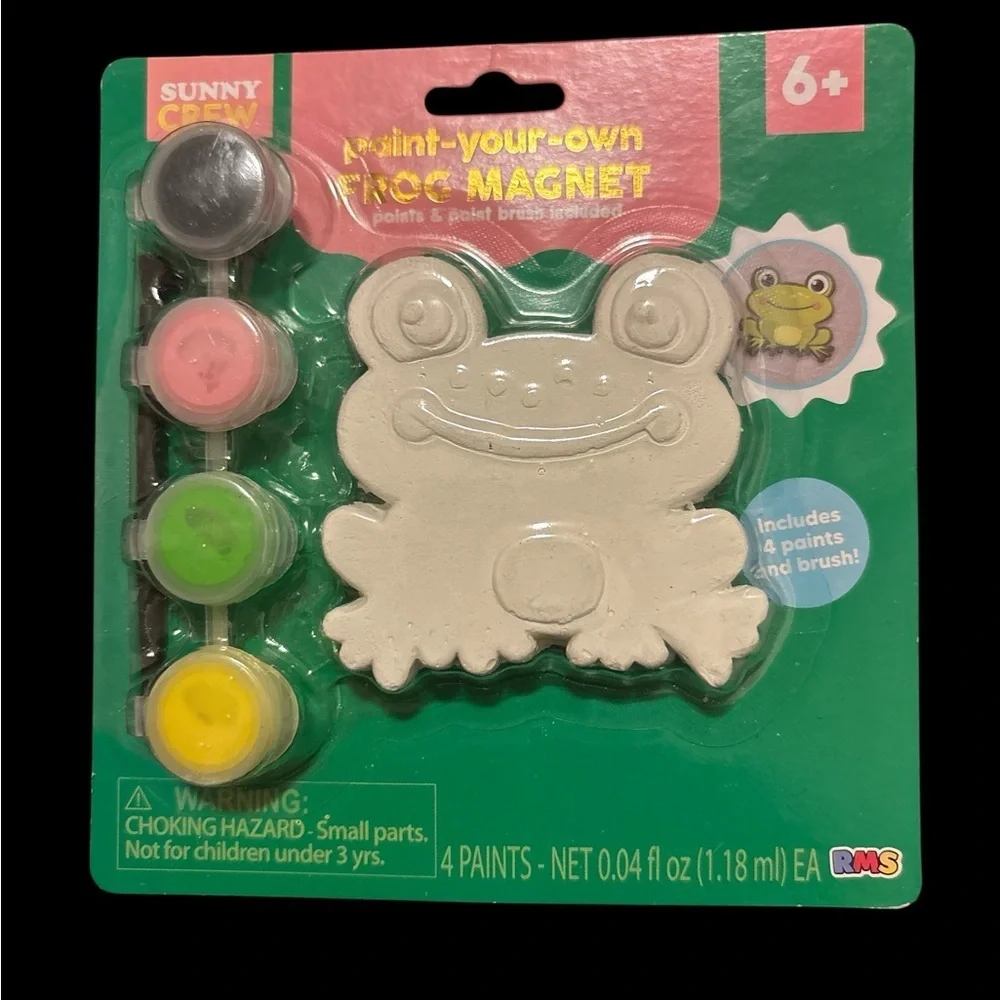 Paint-Your-Own Frog Magnet Kit - Green, Pink, Yellow